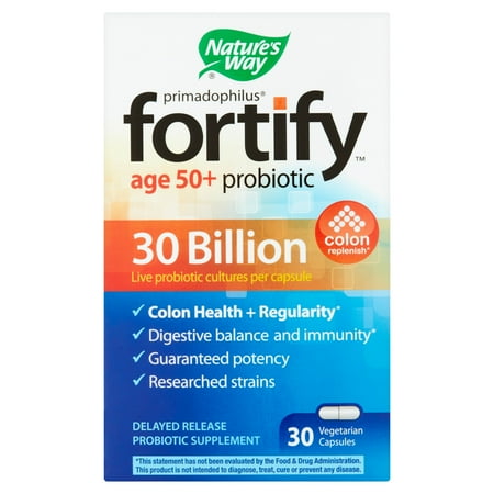 Nature's Way Primadophilus Fortify Âge 50+ retardé Supplément de presse probiotique, 30 count