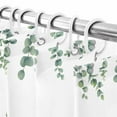 thumbnail image 6 of Shower Curtain 66"W x 72"L Thanksgiving Fall White Pumpkins Eucalyptus Leaves Fabric Shower Curtains Set with Hooks Water Repellent Bathroom Curtains Machine Washable Bathroom Accessories, 6 of 6
