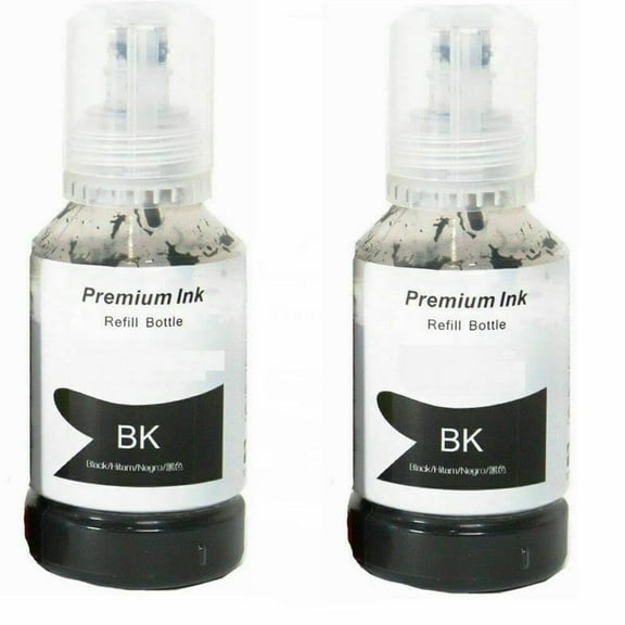 Compatible Ink Bottle Replacement for 502 T502 Refill Ink for ET-2760 ET-2750 ET-3760 ET-4760 ET-3750 ET-4750 ET-3710 ET-15000 ET-3700 2700 Printer (2 Black)