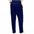 thumbnail image 3 of WTOBBY Men's Slim Fit Casual Dress Pants - Solid Color Straight Leg Jogger Style Trousers for Business Office Wear, Comfortable Professional Design with Stretch Fabric ,Navy M, 3 of 3