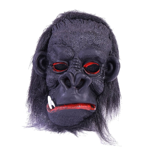 Máscara de , máscara de disfraz de carnaval de Halloween, accesorios de cosplay de cabeza de mono ligeros para presentaciones en escenario. Dos dientes