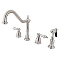 thumbnail image 1 of 8 in. Center Kitchen Faucet with Brass Sprayer, 1 of 1