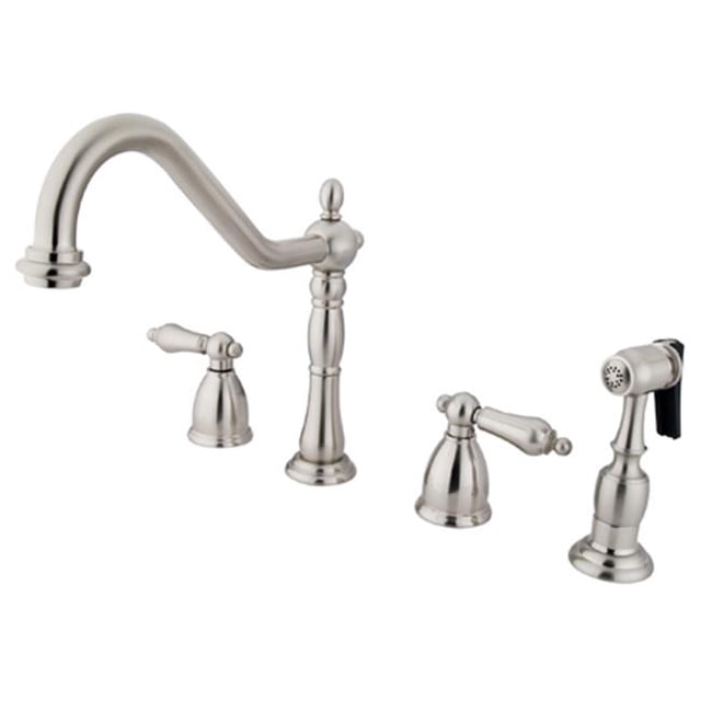 8 in. Center Kitchen Faucet with Brass Sprayer