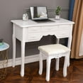 thumbnail image 5 of Ktaxon Vanity Make Up Table White Dressing Table Set w/Stool 7 Drawer & 3 Mirrors Fold, 5 of 13