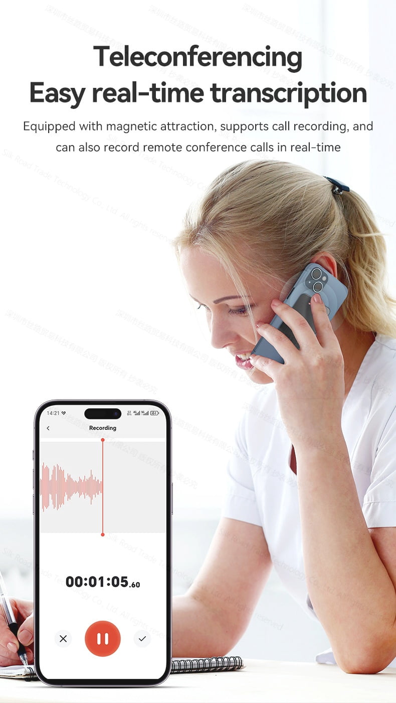 A1 Smart AI ChatGPT-4 intelligent Real-Time transcription Digital Voice Recorder Call Recording Meeting Class Lecture Minutes