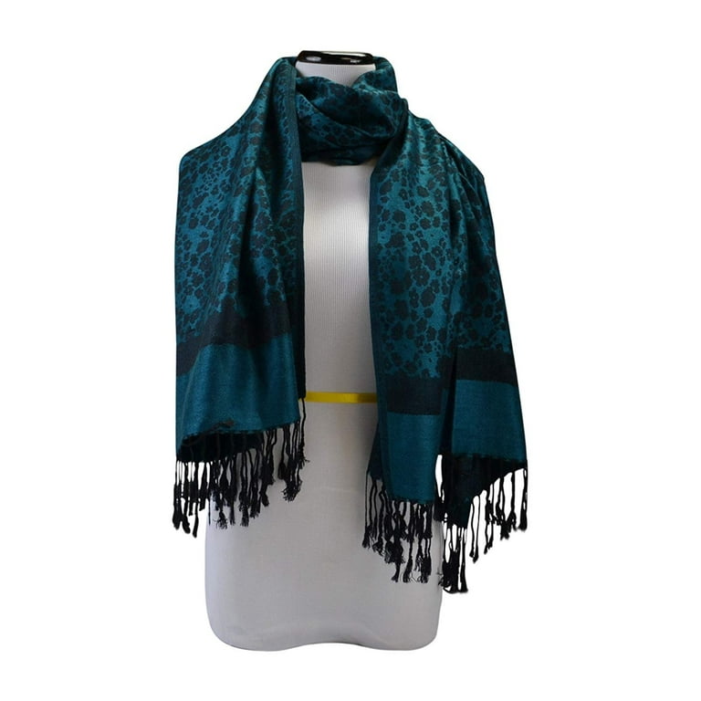 Floral Jacquard Scarf Womens Fashion Shawl Long Soft Accent Wrap