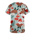 thumbnail image 5 of LSLJS Christmas Blouse d'Infirmière de Noël pour Femmes à Imprimé des Fêtes, Col en V, Poche, T-Shirt à Manches Courtes, Salopette, Scrub Tops, 5 of 5