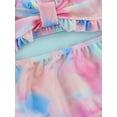 thumbnail image 6 of Bagilaanoe Toddler Baby Girls Swimsuits 3 Piece Bikinis Set Print Camisole Bra + Shorts + Ruffle Skirt 9M 12M 18M 24M 3T 4T Kids Swimwear Bathing Suit Beachwear, 6 of 9