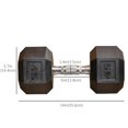 thumbnail image 4 of Soozier 45lbs Rubber Dumbbells Weight Set for Body Fitness Training Home Office, 4 of 9