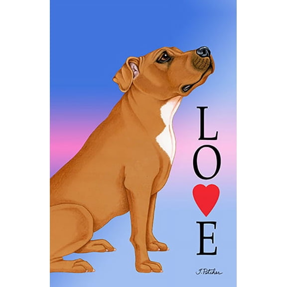 American Pit Bull Tan - Best of Breed Love Design House Flag