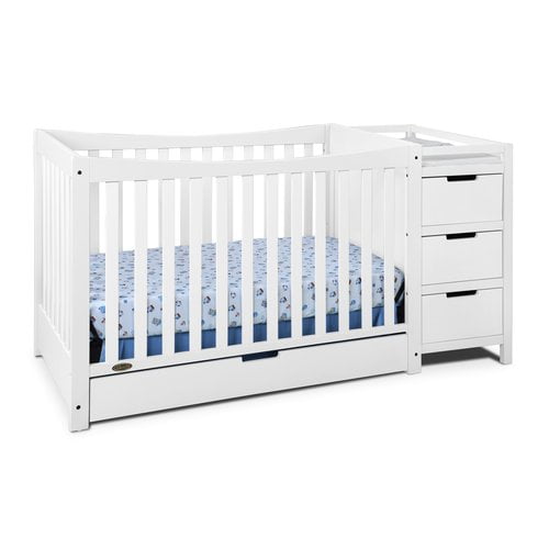 Graco Remi 4in1 Convertible Crib and Changer with Drawer, White