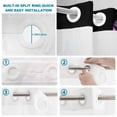 thumbnail image 3 of No Hook Shower Curtain with Built-in Rings - Vintage Washable Waterproof Fabric Bathroom Curtains for Hotel,Rentals, Stall 36 X 78 Inch , Rose Butterfly Splash Electric Lavender, 3 of 9