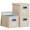 Beige, variant on File Box with Lid-File Organizer Box Set of 2 Portable Hanging File Box-Decorative Filing Storage Boxes for Office & Home File Cabinet (White, 14 x 9.3 x 10.9 in (2Pack))