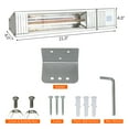 thumbnail image 2 of Costway Chauffage de Patio Infrarouge 1500 W avec Télécommande et Minuterie 24 H pour Intérieur et Extérieur, 2 of 10