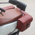 thumbnail image 2 of Retro Style PU Leather Motorcycle Saddlebag Set - Waterproof Side Bags with Quick-Release Buckle, Large Capacity for Keys/Phone/Wallet - Easy Installation for Most Motorcycles/Electric Bikes, Black, 2 of 6