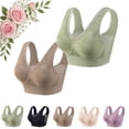 thumbnail image 2 of Hana Bra for Senior Women, 2Pcs Cotton Buttonless Comfy Lifting Shaping Bras, Full Coverage Underwire-Free Push up Bras Soft Breathable Bras for Older Women Daily Wear, 2 of 8