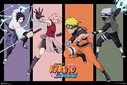 Naruto Team 7 Anime Laminated Poster - 36.5" x 24.5" - Walmart.com