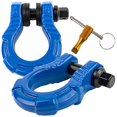 thumbnail image 2 of GearAmerica UBER Shackles with Anti-Theft Lock - 80,000 Lbs (40 T) Strength - Connect Tow Strap or Winch Line for Off-Road Recovery, Towing D-Rings and Uber Lock Security Pin - (Blue, 2 Pack), 2 of 4