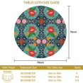thumbnail image 3 of Pioneer Flower Floral Print Pattern Round Tablecloth 60 X 60 Inch, Wrinkle Resistant Wipeable Table Cloth for Kitchen Dining Picnic Patio Party, 3 of 6
