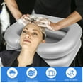 thumbnail image 6 of Wekvgz 24×20" Inflatable Hair Washing Basin Head Neck Support Portable Shampoo Bowl Foldable Cuts Tray for Elderly Home Coloring Compact Silver, 6 of 11