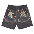 thumbnail image 7 of FORMRS Boys Swim Trunks Quick Dry Mesh Liner Boardshorts Sizes XS-XL, Black Astronaut Space, 7 of 7