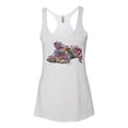 thumbnail image 3 of Wild Bobby, Tired Sleeping Cat | I Wish I Was My Cat Funny Colorful Kitty | Dean Russo Art Animal Lover Tri-Blend Racerback Tank Top, Heather White, X-Large, 3 of 6