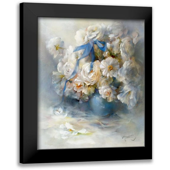 Haenraets, Willem 12x14 Black Modern Framed Museum Art Print Titled - Ranunculus