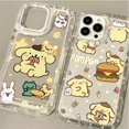 thumbnail image 2 of Saniro-funda protectora de silicona para iPhone, carcasa transparente con estampado de Pom Purin para iPhone 15, 14, 13, 12, 11 Pro Max, XR, XS, X, 8, 7, 6, 6S Plus, SE 2020, 2 of 5
