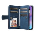 thumbnail image 3 of Dteck Wallet Case for iPhone 16e 6.1 Inch, 9-Card Holder Soft PU Leather Magnetic Flip Shoulder Strap Zipper Pocket Phone Case Fit for iPhone 16e,Blue, 3 of 8