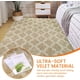 thumbnail image 2 of Alfombra de terciopelo supersuave para sala de estar, decoración de dormitorio, antideslizante, moderna y peluda, tamaño grande (beige geométrico, 160 x 230 cm), 2 of 5