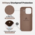 thumbnail image 4 of Shockproof Designed for iPhone 13 Pro Case, Liquid Silicone Phone Case with [Soft Anti-Scratch Microfiber Lining] Drop Protection 6.1 inch Slim Thin Cover (Light Brown), 4 of 16