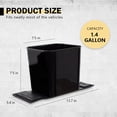 thumbnail image 6 of Haussimple Car Trash Can Spill-Proof Garbage Bin Auto Interior Organizer with Stabilty Flap (Black), 6 of 11