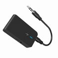 thumbnail image 1 of Wireless Audio Adapter with Bluetooth 5.0, 3-in-1 Transmitter and Receiver, 3.5mm Jack for Streaming Music (Black), 1 of 5