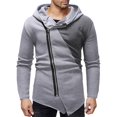 thumbnail image 2 of Men's Lightweight Jacket Winter Warm Zippered Hooded Outerwear Soft Comfortable Windproof Casual Coat, 2 of 2