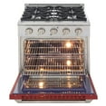 thumbnail image 2 of KUCHT Cuisinière à Gaz Professionnelle de 30 Po, 4,2 Pi3, avec Four à Convection et Porte Rouge, 2 of 10