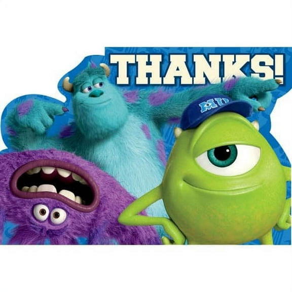 Monsters University Inc. Thank You Note Set w/ Envelopes (8ct)