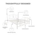 thumbnail image 6 of DHP Bombay Metal Platform Bed Frame with Headboard, Full, White, 6 of 24
