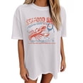 thumbnail image 2 of T Shirts for Women Summer Short Sleeve Crewneck Loose Fit Y2k Lobster Graphic Tee Shirt, 2 of 5