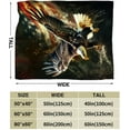 thumbnail image 4 of American Eagle Blanket Bald Eagle Throw Blanket Eagle Gifts and Decor American Flag Blanket for Girls Women Boys Men Soft Warm Cozy Fleece Blanket for Couch Sofa \u200bBed 60"x50", 4 of 6