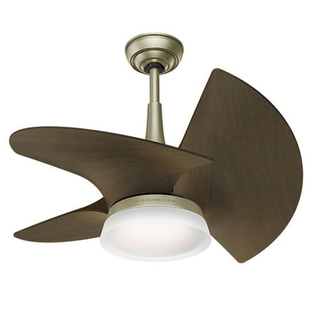 Casablanca 59138 Orchid Pewter Revival 30 In Walnut Indoor Ceiling Fan With Light And Wall Control