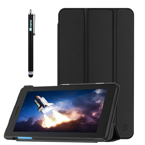 Case for Lenovo Tab E7, 7" Tablet 2018 Release - Fintie Ultra Slim Shell Case Standing Cover Stylus Pen, Black