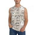 thumbnail image 3 of Uemuo Puppy Pattern Men's Sleeveless T-Shirt,Muscle Athletic Tank Top, Moisture-wicking Quick-dry Breathable Classic Tee Top for Gym Run Outdoor Sports-Small, 3 of 8