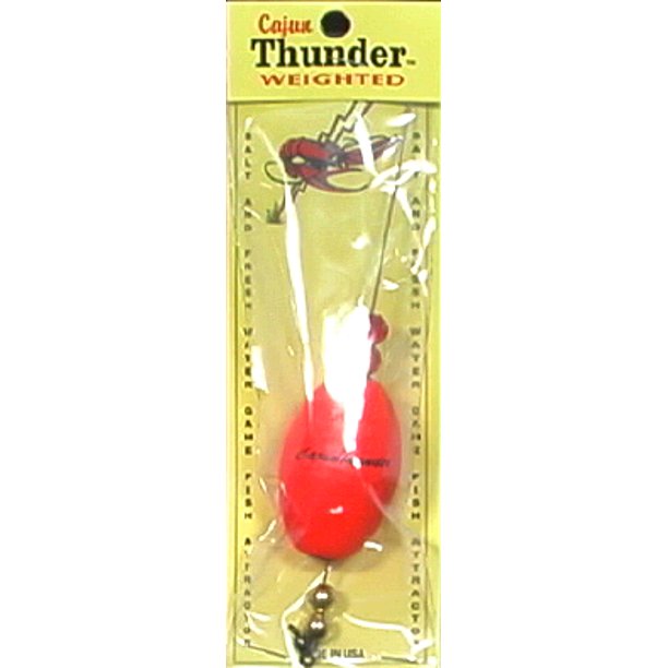 Precision Tackle Cajun Thunder 2.5" Oval Weighted Float Orange