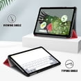 thumbnail image 3 of ELEHOLD Folding Stand Case for Google Pixel Tablet PU Leather Case Adjustable Kickstand Magnetic Folio Slim Shockproof Case for Google Pixel Tablet 2023,Red, 3 of 11