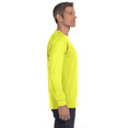 thumbnail image 2 of Gildan Heavy Cotton Men’s High Visibility Long Sleeve T-Shirt, Crew Neck work Tee, Safety Green, XL, 2 of 6