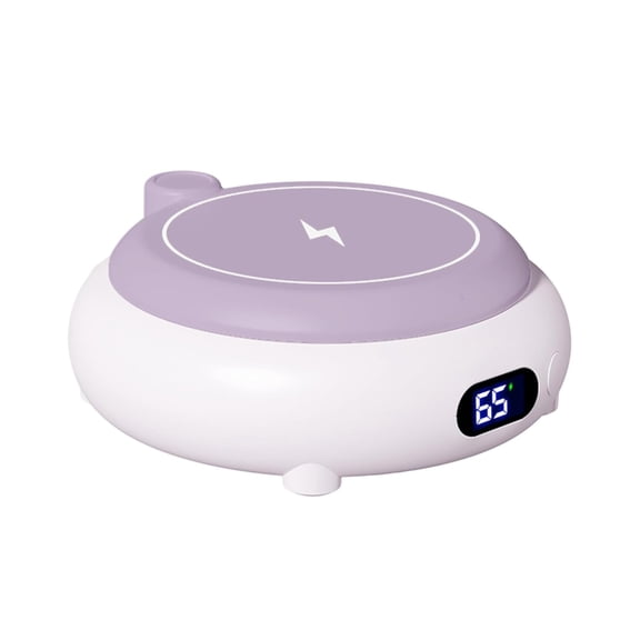 Coffee Mug Warmer For Desk,Smart Mug Warmer,2 In 1 Rechargeable Mug Warmer and Phone Chargers,Electric Beverage Warmer,Coffee Heater Safe for Heating Coffee, Beverage, Milk, Tea(Purple)