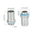thumbnail image 2 of Uxcell Hose Barb Fittings G1/4 x 14mm Thread Male Aluminum Pipe Fitting Adapter for Water Cooling System Pack of 6, 2 of 4