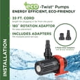 thumbnail image 4 of Alpine Corp PXX5300C 33 Pi. Pompe Eco Twist avec Cordon de Commande, 4 of 5