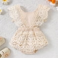 thumbnail image 2 of Girls Boho Lace Romper Dress Ruffle First Birthday Photo Jumpsuit Bodysuit Clothes, 2 of 8
