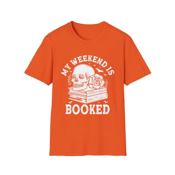 My Weekend is Booked Halloween Skull Books T-Shirt